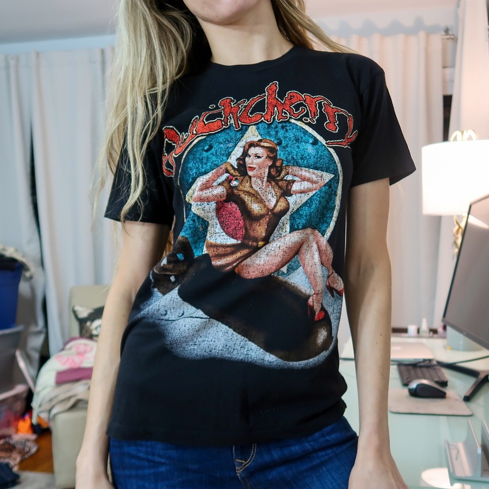 NEW! Buckcherry black pin up girl band tee t shirt